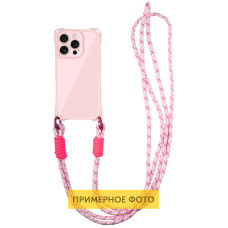 Чехол TPU CrossBody with straps для Apple iPhone 16 Plus (6.7) - Pink