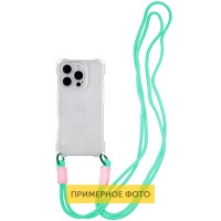 Чехол TPU CrossBody with straps для Apple iPhone 16 Plus (6.7) - Transparent