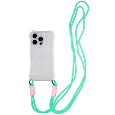 Чехол TPU CrossBody with straps для Apple iPhone 16 Pro Max (6.9) - Transparent