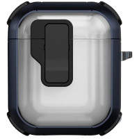 Футляр протиударний Locking Button для навушників Airpods 1/2 - Blue