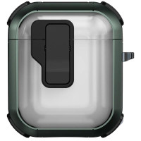 Футляр противоударный Locking Button для наушников Airpods 1/2 - Apple Green