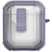 Футляр протиударний Locking Button для навушників Airpods 1/2 - Light Purple