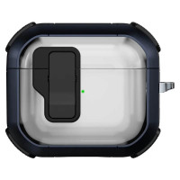 Футляр протиударний Locking Button для навушників Airpods 3 - Blue