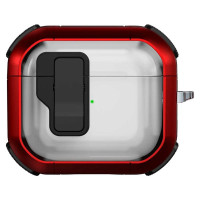 Футляр противоударный Locking Button для наушников Airpods 4 - Red