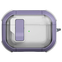 Футляр протиударний Locking Button для навушників Airpods Pro 2 / Pro - Light Purple