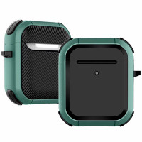 Футляр противоударный Black ed. для наушников Airpods 1/2 - Apple Green