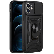 Чохол Ummi Camshield Serge Ring для Apple iPhone 11 (6.1) - Чорний