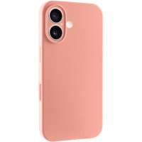 Чехол Silicone Case с защитой камеры NO LOGO для Apple iPhone 16 (6.1) - Персиковый / Peach