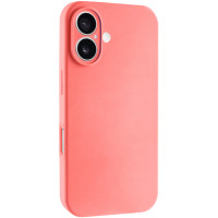 Чехол Silicone Case с защитой камеры NO LOGO для Apple iPhone 16 (6.1) - Коралловый / Pink Orange