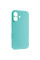 Чохол Silicone Case із захистом камери NO LOGO для Apple iPhone 16 (6.1) - Бірюзовий / Marine Green - фото