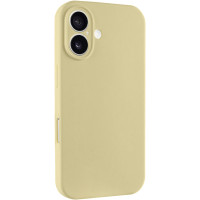 Чехол Silicone Case с защитой камеры NO LOGO для Apple iPhone 16 (6.1) - Желтый / Mellow Yellow