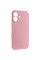 Чохол Silicone Case із захистом камери NO LOGO для Apple iPhone 16 (6.1) - Рожевий / Light pink - фото
