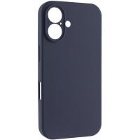 Чехол Silicone Case с защитой камеры NO LOGO для Apple iPhone 16 (6.1) - Темно-синий / Midnight blue