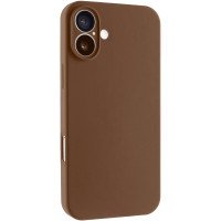 Чохол Silicone Case із захистом камери NO LOGO для Apple iPhone 16 (6.1) - Коричневий / Brown
