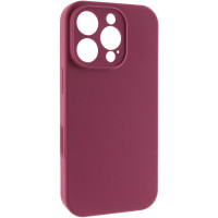 Чохол Silicone Case із захистом камери NO LOGO для Apple iPhone 16 Pro (6.3) - Бордовий / Plum