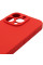 Чехол Silicone Case с защитой камеры NO LOGO для Apple iPhone 16 Pro (6.3) - Красный / Red - фото