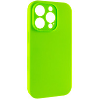 Чехол Silicone Case с защитой камеры NO LOGO для Apple iPhone 16 Pro (6.3) - Кислотно-зеленый / Acid Green