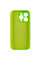 Чехол Silicone Case с защитой камеры NO LOGO для Apple iPhone 16 Pro Max (6.9) - Кислотно-зеленый / Acid Green - фото