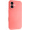 Чехол Silicone Case с защитой камеры NO LOGO для Apple iPhone 17 (6.3) - Коралловый / Pink Orange