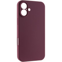 Чехол Silicone Case с защитой камеры NO LOGO для Apple iPhone 17 (6.3) - Бордовый / Plum