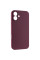 Чехол Silicone Case с защитой камеры NO LOGO для Apple iPhone 17 (6.3) - Бордовый / Plum - фото