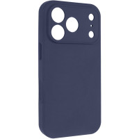 Чехол Silicone Case с защитой камеры NO LOGO для Apple iPhone 17 Pro (6.3) - Темно-синий / Midnight blue