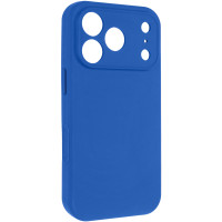 Чехол Silicone Case с защитой камеры NO LOGO для Apple iPhone 17 Pro Max (6.9) - Синий / Capri Blue