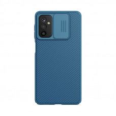 Карбоновая накладка Nillkin Camshield (шторка на камеру) для Samsung Galaxy M52 - Синий / Blue