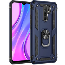 Ударостійкий чохол Serge Ring for Magnet для Xiaomi Redmi 9 - Темно-синій
