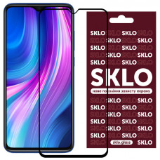 Защитное стекло SKLO 3D для Xiaomi Redmi Note 8 Pro - Черный