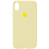 Чохол Silicone Case Full Protective (AA) для Apple iPhone X (5.8) / XS (5.8) - Жовтий / Mellow Yellow