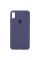 Чохол Silicone Case Full Protective (AA) для Apple iPhone X (5.8) / XS (5.8) - Темний Синій / Midnight Blue - фото