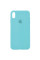 Чехол Silicone Case Full Protective (AA) для Apple iPhone X (5.8) / XS (5.8) - Бирюзовый / Marine Green - фото