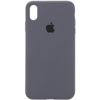 Чехол Silicone Case Full Protective (AA) для Apple iPhone X (5.8) / XS (5.8) - Серый / Dark Grey