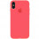 Чехол Silicone Case Full Protective (AA) для Apple iPhone X (5.8) / XS (5.8) - Арбузный / Watermelon red