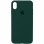 Чехол Silicone Case Full Protective (AA) для Apple iPhone X (5.8) / XS (5.8) - Зеленый / Forest green