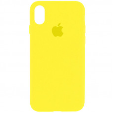 Чохол Silicone Case Full Protective (AA) для Apple iPhone X (5.8) / XS (5.8) - Жовтий / Neon Yellow