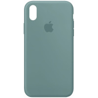 Чехол Silicone Case Full Protective (AA) для Apple iPhone X (5.8) / XS (5.8) - Зеленый / Cactus