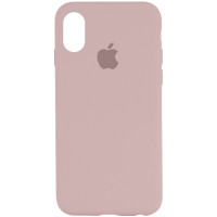 Чехол Silicone Case Full Protective (AA) для Apple iPhone X (5.8) / XS (5.8) - Розовый / Chalk Pink