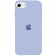 Чехол Silicone Case Full Protective (AA) для Apple iPhone SE (2020) - Голубой / Lilac Blue