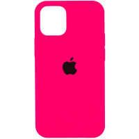 Чехол Silicone Case Full Protective (AA) для Apple iPhone 12 Pro / 12 (6.1) - Розовый / Barbie pink