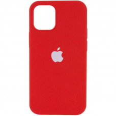 Чехол Silicone Case Full Protective (AA) для Apple iPhone 12 Pro Max (6.7) - Красный / Dark Red