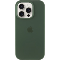 Чехол Silicone Case Full Protective (AA) для Apple iPhone 15 Pro Max (6.7) - Зеленый / Cyprus Green