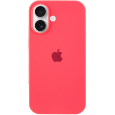 Чехол Silicone Case Full Protective (AA) для Apple iPhone 16 (6.1) - Арбузный / Watermelon red