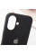 Чехол Silicone Case Full Protective (AA) для Apple iPhone 16 (6.1) - Черный / Black - фото