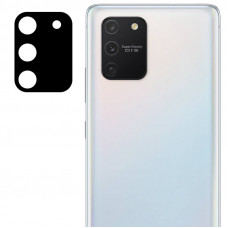 Гибкое защитное стекло 0.18mm на камеру (тех.пак) для Samsung Galaxy S10 Lite - Черный