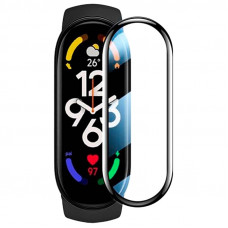 Полимерная пленка 3D (full glue) (тех.пак) для Xiaomi Mi Band 7 - Черный