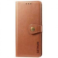 Шкіряний чохол книжка GETMAN Gallant (PU) для Samsung Galaxy S21 FE - Коричневий