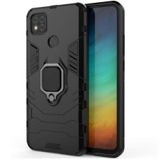 Ударостійкий чохол Transformer Ring for Magnet для Xiaomi Redmi 9C - Чорний / Soul Black