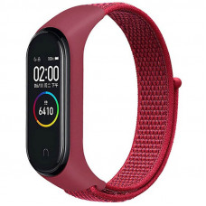 Ремешок Nylon для Xiaomi Mi Band 3/4/5/6/7 - Красный